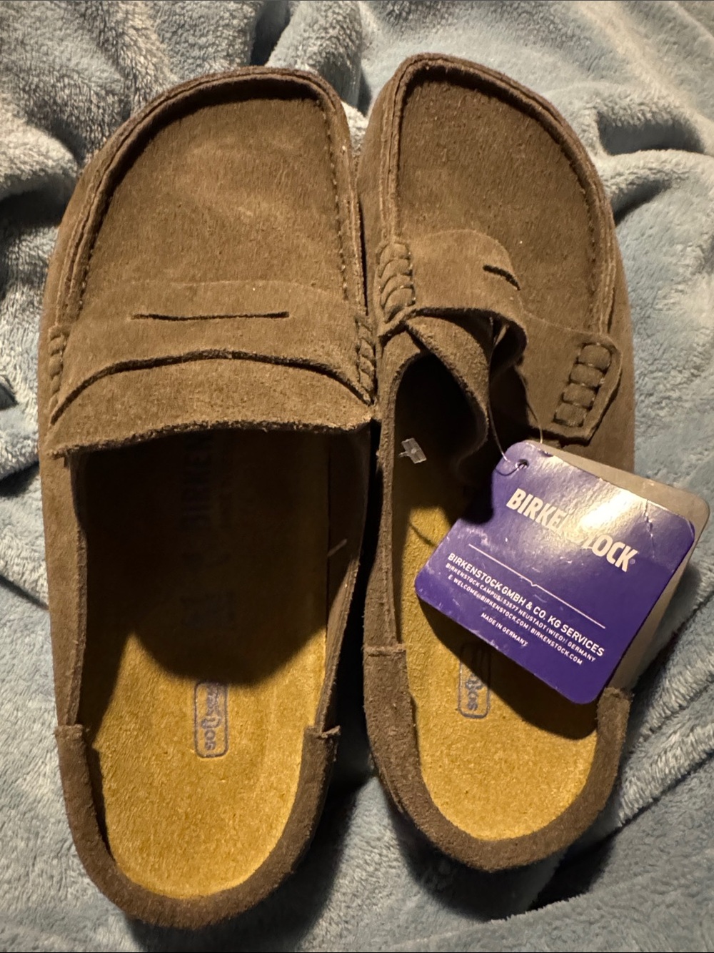 Birkenstock Suede Loafers in Brown